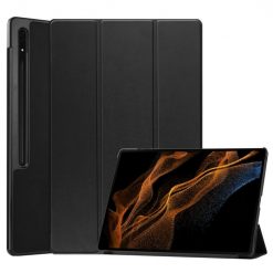 Kryty na mobil | Knižkové puzdro Pure case čierne – Samsung Galaxy Tab S8 Ultra | Kryty na mobil