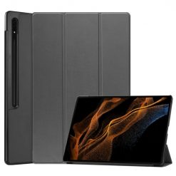 Knižkové puzdro Pure case sivé – Samsung Galaxy Tab S8 Ultra