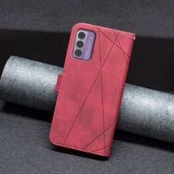 Knižkové puzdro Rhombus červené – Nokia G42 | Kryty na mobil Kryty na mobil | Knižkové puzdro Rhombus červené – Nokia G42 | Kryty na mobil