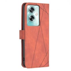 Kryty na mobil | Knižkové puzdro Rhombus hnedé – Oppo A79 5G | Kryty na mobil
