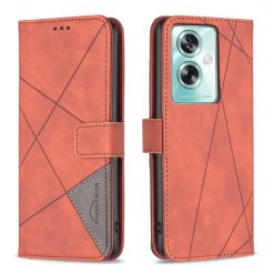 Kryty na mobil | Knižkové puzdro Rhombus hnedé – Oppo A79 5G | Kryty na mobil