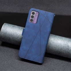 Kryty na mobil | Knižkové puzdro Rhombus modré – Nokia G42 | Kryty na mobil