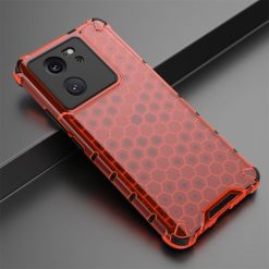 Kryty na mobil | Odolný kryt Honeycomb Armor červený – Xiaomi 13T / 13T Pro | Kryty na mobil