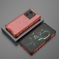 Kryty na mobil | Odolný kryt Honeycomb Armor červený – Xiaomi 13T / 13T Pro | Kryty na mobil