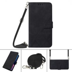 Peňaženkové puzdro Embossing Pattern Cross čierne – T Phone / T Phone (2023) | Kryty na mobil Kryty na mobil | Peňaženkové puzdro Embossing Pattern Cross čierne – T Phone / T Phone (2023) | Kryty na mobil