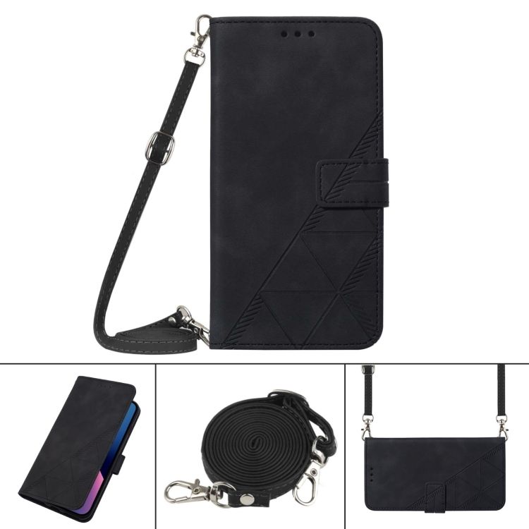 Peňaženkové puzdro Embossing Pattern Cross čierne – T Phone / T Phone (2023) | Kryty na mobil Kryty na mobil | Peňaženkové puzdro Embossing Pattern Cross čierne – T Phone / T Phone (2023) | Kryty na mobil