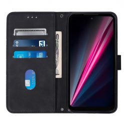 Peňaženkové puzdro Embossing Pattern Cross čierne – T Phone / T Phone (2023) | Kryty na mobil Kryty na mobil | Peňaženkové puzdro Embossing Pattern Cross čierne – T Phone / T Phone (2023) | Kryty na mobil
