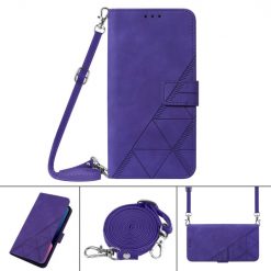 Peňaženkové puzdro Embossing Pattern Cross fialové – T Phone / T Phone (2023) | Kryty na mobil Kryty na mobil | Peňaženkové puzdro Embossing Pattern Cross fialové – T Phone / T Phone (2023) | Kryty na mobil