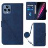 Kryty na mobil | Peňaženkové puzdro Embossing Pattern Cross hnedé – T Phone / T Phone (2023) | Kryty na mobil
