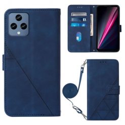 Kryty na mobil | Peňaženkové puzdro Embossing Pattern Cross modré – T Phone / T Phone (2023) | Kryty na mobil