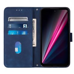 Kryty na mobil | Peňaženkové puzdro Embossing Pattern Cross modré – T Phone / T Phone (2023) | Kryty na mobil
