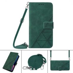 Kryty na mobil | Peňaženkové puzdro Embossing Pattern Cross zelené – T Phone / T Phone (2023) | Kryty na mobil