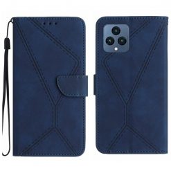 Peňaženkové puzdro Embossing Pattern Stitchy case modré – T Phone / T Phone (2023) | Kryty na mobil Kryty na mobil | Peňaženkové puzdro Embossing Pattern Stitchy case modré – T Phone / T Phone (2023) | Kryty na mobil