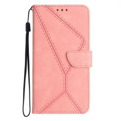 Kryty na mobil | Peňaženkové puzdro Embossing Pattern Stitchy case ružové – T Phone / T Phone (2023) | Kryty na mobil