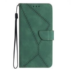 Kryty na mobil | Peňaženkové puzdro Embossing Pattern Stitchy case zelené – T Phone / T Phone (2023) | Kryty na mobil