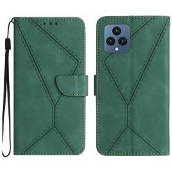 Peňaženkové puzdro Embossing Pattern Stitchy case zelené – T Phone / T Phone (2023) | Kryty na mobil Kryty na mobil | Peňaženkové puzdro Embossing Pattern Stitchy case zelené – T Phone / T Phone (2023) | Kryty na mobil