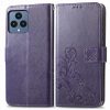 Kryty na mobil | Peňaženkové puzdro Embossing Pattern Cross bordové – T Phone / T Phone (2023) | Kryty na mobil