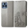 Peňaženkové puzdro Embossing Pattern Štvorlístok fialové – T Phone / T Phone (2023) | Kryty na mobil Kryty na mobil | Peňaženkové puzdro Embossing Pattern Štvorlístok fialové – T Phone / T Phone (2023) | Kryty na mobil