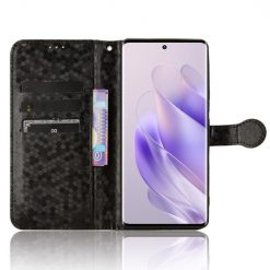 Peňaženkové puzdro Honeycomb Dot Texture Case čierne – Infinix Zero 30 5G | Kryty na mobil Kryty na mobil | Peňaženkové puzdro Honeycomb Dot Texture Case čierne – Infinix Zero 30 5G | Kryty na mobil