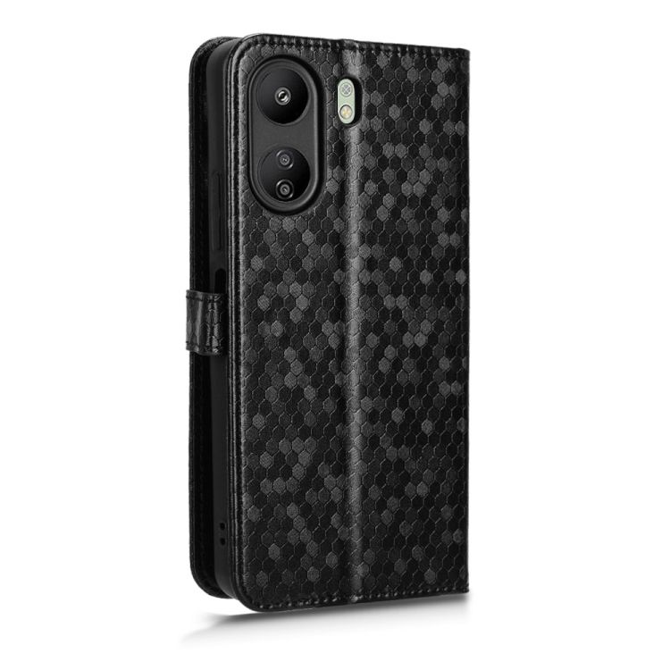Peňaženkové puzdro Honeycomb Dot Texture Case čierne – Xiaomi Redmi 13C / Xiaomi Poco C65 | Kryty na mobil Kryty na mobil | Peňaženkové puzdro Honeycomb Dot Texture Case čierne – Xiaomi Redmi 13C / Xiaomi Poco C65 | Kryty na mobil
