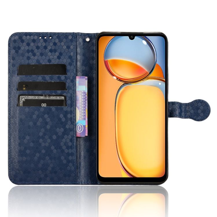Peňaženkové puzdro Honeycomb Dot Texture Case modré – Xiaomi Redmi 13C / Xiaomi Poco C65 | Kryty na mobil Kryty na mobil | Peňaženkové puzdro Honeycomb Dot Texture Case modré – Xiaomi Redmi 13C / Xiaomi Poco C65 | Kryty na mobil