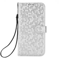 Peňaženkové puzdro Honeycomb Dot Texture Case strieborné – Xiaomi Redmi 13C / Xiaomi Poco C65