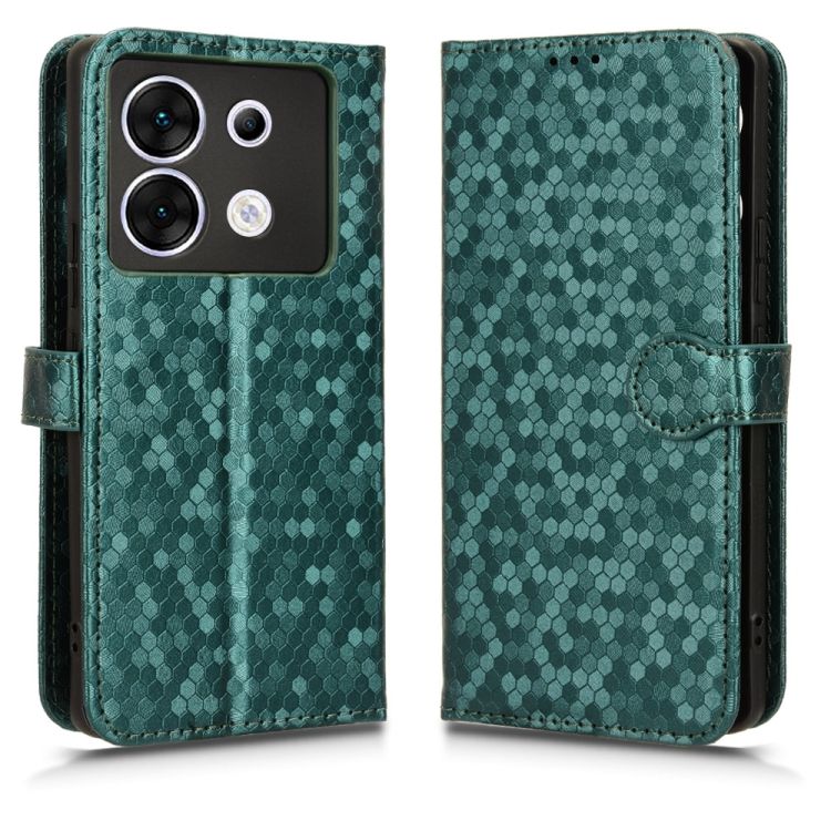 Peňaženkové puzdro Honeycomb Dot Texture Case zelené – Infinix Zero 30 5G | Kryty na mobil Kryty na mobil | Peňaženkové puzdro Honeycomb Dot Texture Case zelené – Infinix Zero 30 5G | Kryty na mobil
