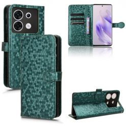 Peňaženkové puzdro Honeycomb Dot Texture Case zelené – Infinix Zero 30 5G | Kryty na mobil Kryty na mobil | Peňaženkové puzdro Honeycomb Dot Texture Case zelené – Infinix Zero 30 5G | Kryty na mobil