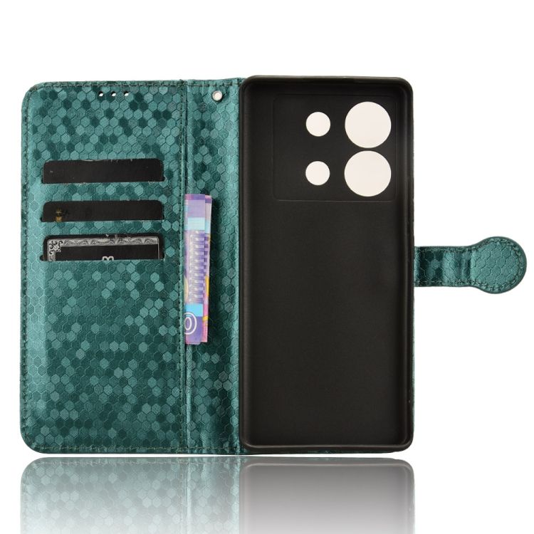 Peňaženkové puzdro Honeycomb Dot Texture Case zelené – Infinix Zero 30 5G | Kryty na mobil Kryty na mobil | Peňaženkové puzdro Honeycomb Dot Texture Case zelené – Infinix Zero 30 5G | Kryty na mobil