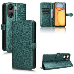 Kryty na mobil | Peňaženkové puzdro Honeycomb Dot Texture Case zelené – Xiaomi Redmi 13C / Xiaomi Poco C65 | Kryty na mobil