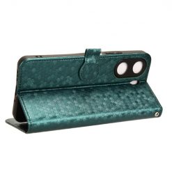 Kryty na mobil | Peňaženkové puzdro Honeycomb Dot Texture Case zelené – Xiaomi Redmi 13C / Xiaomi Poco C65 | Kryty na mobil