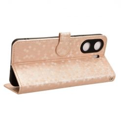 Kryty na mobil | Peňaženkové puzdro Honeycomb Dot Texture Case zlaté – Xiaomi Redmi 13C / Xiaomi Poco C65 | Kryty na mobil
