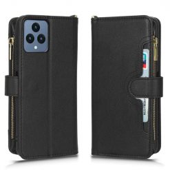 Kryty na mobil | Peňaženkové puzdro Litchi Wallet case čierne – T Phone / T Phone (2023) | Kryty na mobil