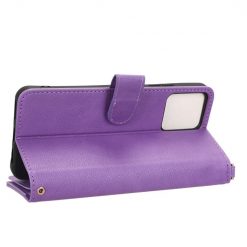Kryty na mobil | Peňaženkové puzdro Litchi Wallet case fialové – T Phone / T Phone (2023) | Kryty na mobil