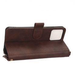 Kryty na mobil | Peňaženkové puzdro Litchi Wallet case hnedé – T Phone / T Phone (2023) | Kryty na mobil
