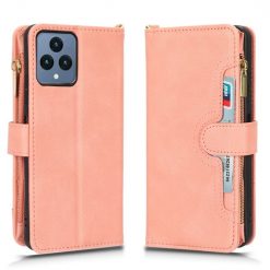Kryty na mobil | Peňaženkové puzdro Litchi Wallet case ružové – T Phone / T Phone (2023) | Kryty na mobil