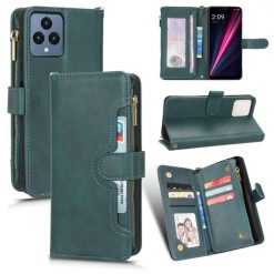 Kryty na mobil | Peňaženkové puzdro Litchi Wallet case zelené – T Phone / T Phone (2023) | Kryty na mobil
