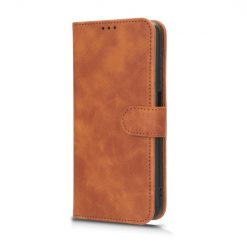 Peňaženkové puzdro Solid hnedé – Oukitel C32 / C32 Pro
