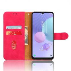 Kryty na mobil | Peňaženkové puzdro Solid ružové – TCL 408 | Kryty na mobil