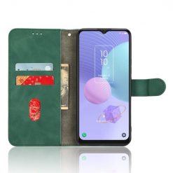 Kryty na mobil | Peňaženkové puzdro Solid zelené – TCL 408 | Kryty na mobil