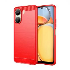 Kryty na mobil | Zadný kryt Carbon červený – Xiaomi Redmi 13C / Xiaomi Poco C65 | Kryty na mobil