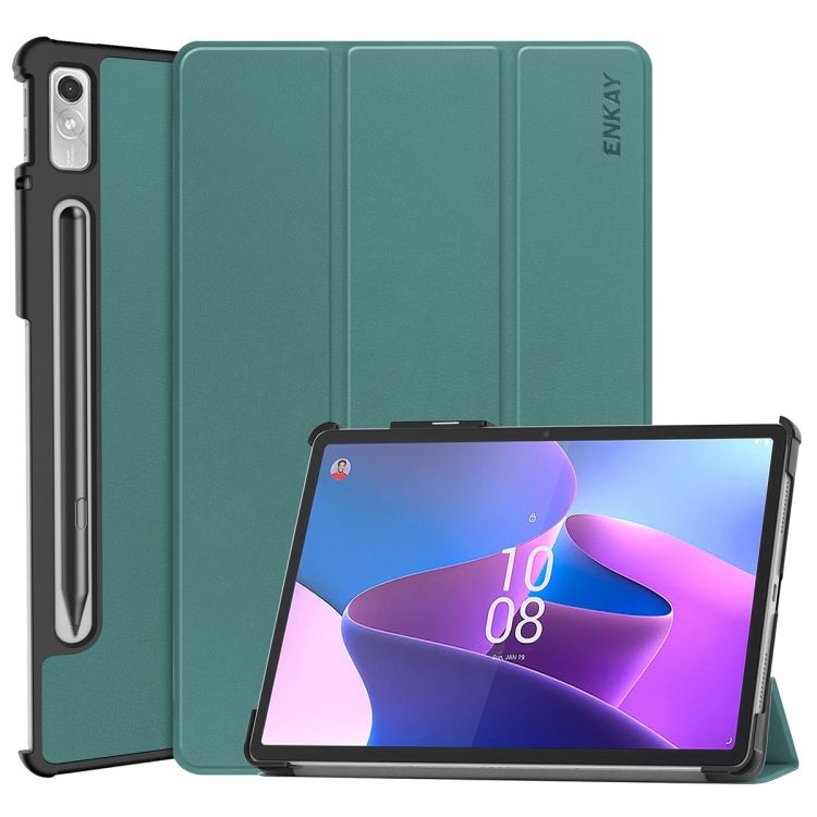 Knižkové puzdro Enkay Pure case zelené – Lenovo Tab P11 Pro (2nd Gen) | Kryty na mobil Kryty na mobil | Knižkové puzdro Enkay Pure case zelené – Lenovo Tab P11 Pro (2nd Gen) | Kryty na mobil