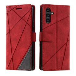 Kryty na mobil | Knižkové puzdro Rhombus červené – Samsung Galaxy A05s | Kryty na mobil