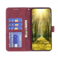 Kryty na mobil | Knižkové puzdro Rhombus červené – Samsung Galaxy S24 Ultra | Kryty na mobil