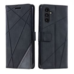 Kryty na mobil | Knižkové puzdro Rhombus čierne – Samsung Galaxy A05s | Kryty na mobil