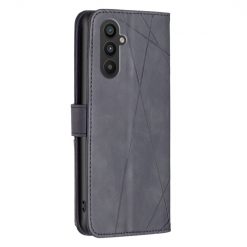 Knižkové puzdro Rhombus čierne – Samsung Galaxy A25 5G | Kryty na mobil Kryty na mobil | Knižkové puzdro Rhombus čierne – Samsung Galaxy A25 5G | Kryty na mobil
