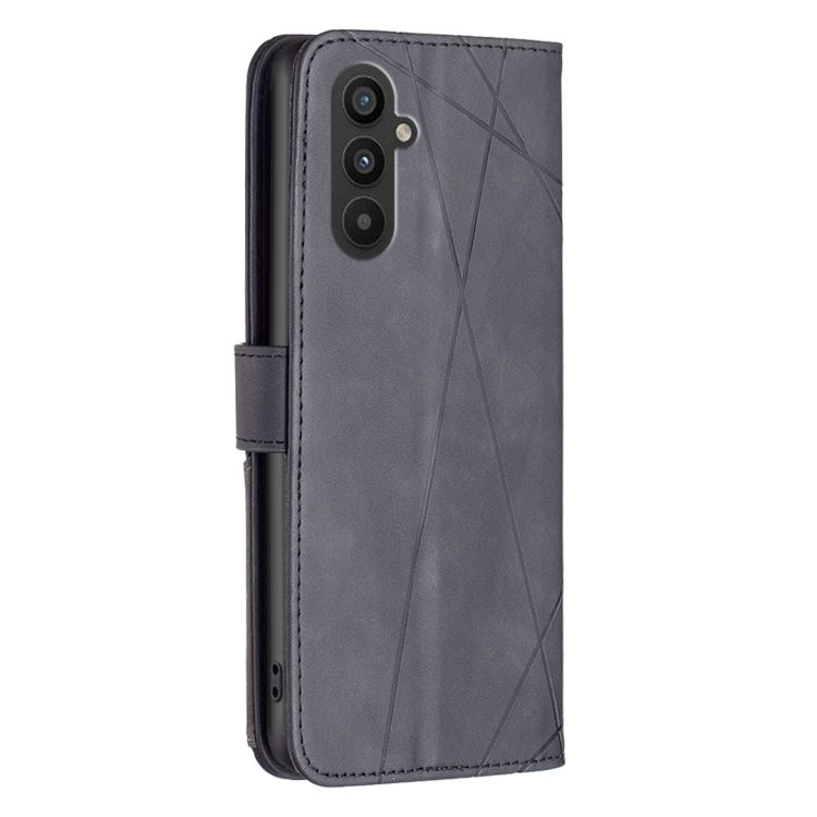 Knižkové puzdro Rhombus čierne – Samsung Galaxy A25 5G | Kryty na mobil Kryty na mobil | Knižkové puzdro Rhombus čierne – Samsung Galaxy A25 5G | Kryty na mobil