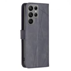 Knižkové puzdro Rhombus čierne – Samsung Galaxy S24 Ultra | Kryty na mobil Kryty na mobil | Knižkové puzdro Rhombus čierne – Samsung Galaxy S24 Ultra | Kryty na mobil