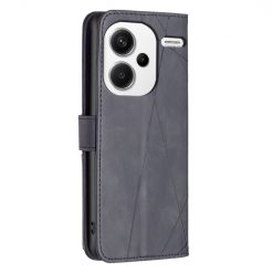 Knižkové puzdro Rhombus čierne – Xiaomi Redmi Note 13 Pro+ 5G | Kryty na mobil Kryty na mobil | Knižkové puzdro Rhombus čierne – Xiaomi Redmi Note 13 Pro+ 5G | Kryty na mobil