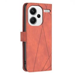 Kryty na mobil | Knižkové puzdro Rhombus hnedé – Xiaomi Redmi Note 13 Pro+ 5G | Kryty na mobil